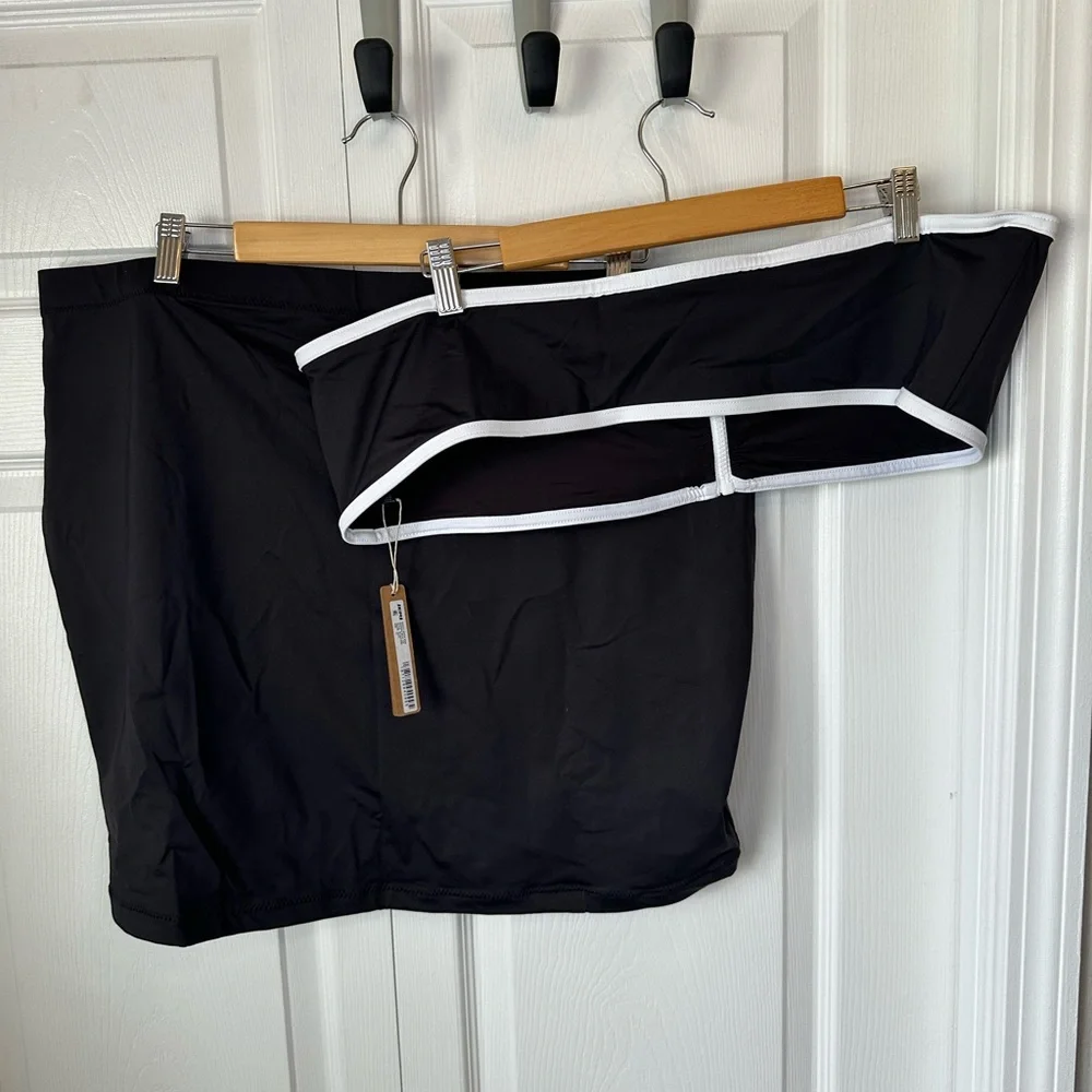 SKIMS Sporty Zipper Swim Skirt Bandeau Set 4X